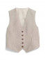Sineriaa check waistcoat sand stone 