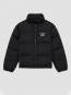 Slogan puffer jacket black 