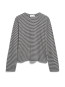 Slub jersey stripe longsleeve black S