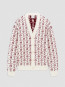 D mirror monogram knit cardigan off white 