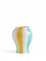 Sobremesa stripe vase L green yellow 