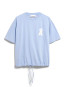 Drawstring t-shirt soft blue 