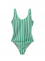 Stripe swim suit posy green 