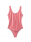 Stripe swim suit red 