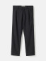 Tapered pleated melange pants black mel 