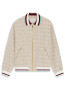 Trackjacket tweed dk sand 