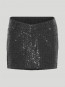 Twill sequin mini skirt black 