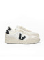 V-90 leather sneaker white black 