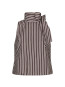 Veda wide stripe top dk brown 