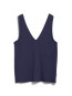 Vneck top tinted navy M