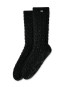 W elowyn cable knit fleece lined socks black confetti 