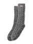 W elowyn cable knit fleece lined socks charcoal heathr 
