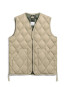 Military v neck w down vest g beige 