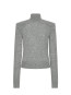 Wool bow ls top frost grey 