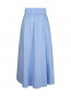 Yara long poplin skirt sky blue 