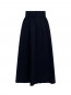 Yara long poplin skirt black 