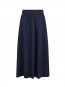 Yara long poplin skirt navy 