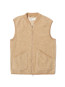Zip waistcoat wool fleece fawn 