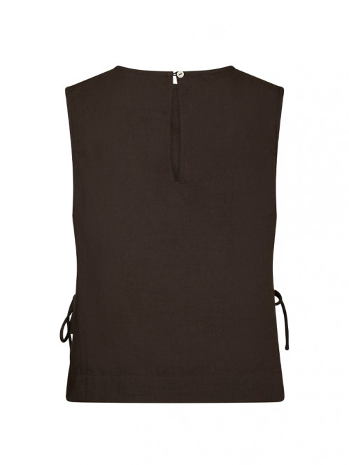 Svetlana linen top dk brown 
