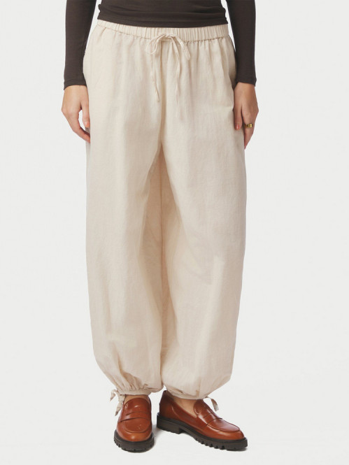 Roxane balloon linen pants sand 