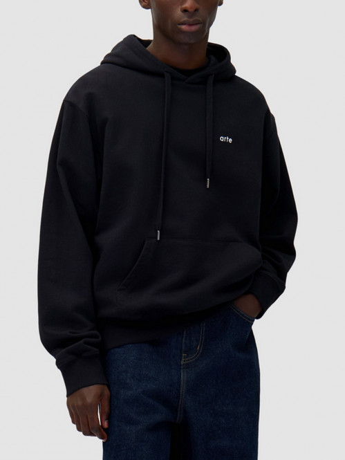 3 Colors print hoodie black 