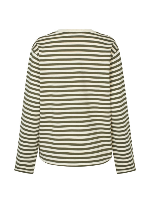 Celia-m betsy stripe longsleeve olive 