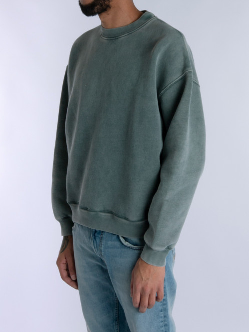 Typo embroiered sweat dk green 