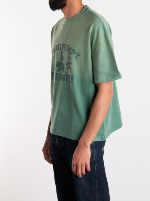 Creative dept logo t-shirt washed green 