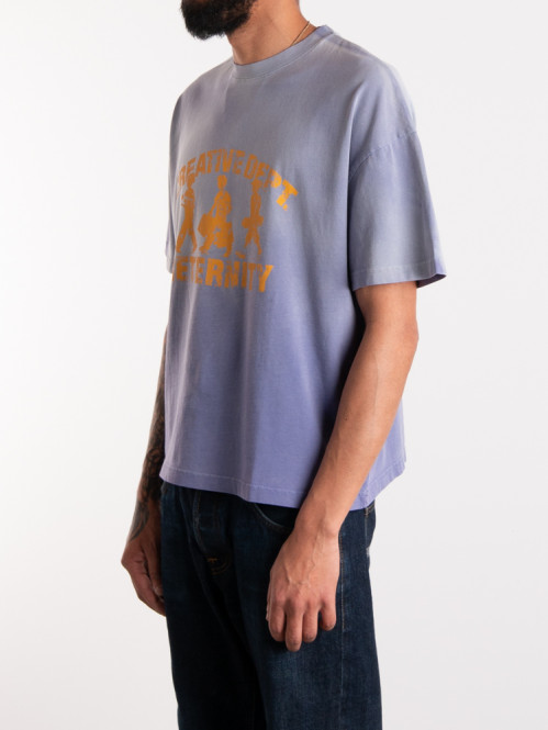 Creative dept logo t-shirt washed purple 
