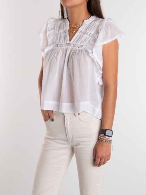 Jayla s voile top white 