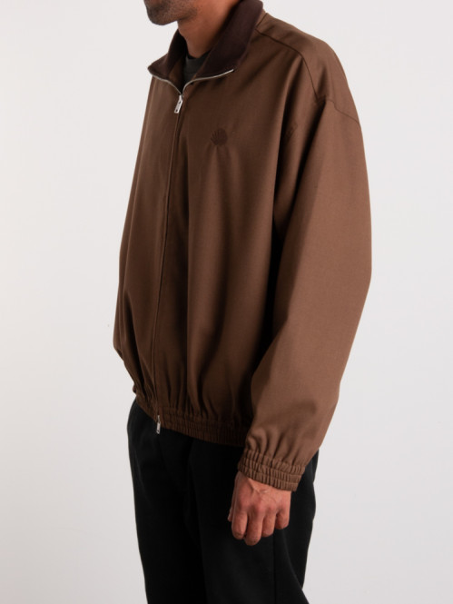 Wool track jacket brown 