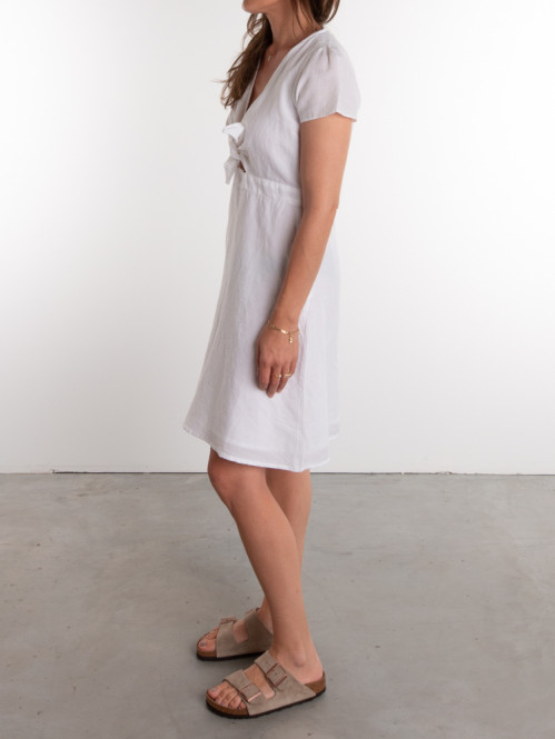 Diara linen dress white 