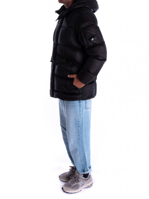 DD-shell hooded long jacket black 