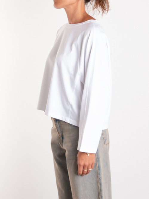 Crop longleeve white S