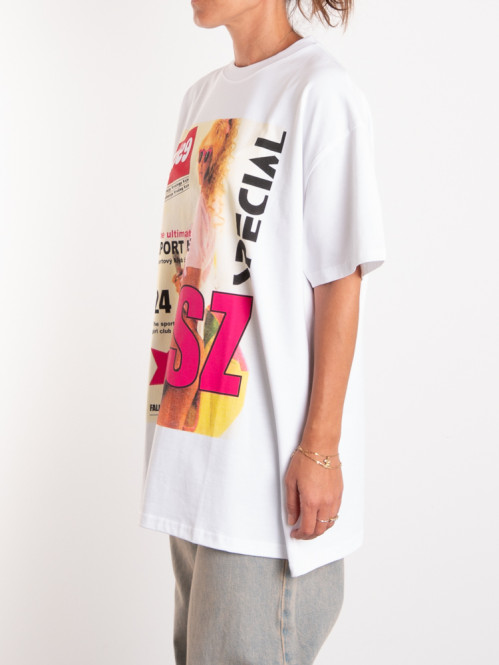 Lila oversized t-shirt white 