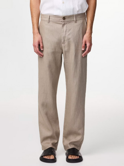 Aden linen chino greige 