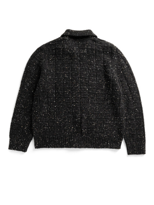 Aldrup donegal square cardigan charcoal 