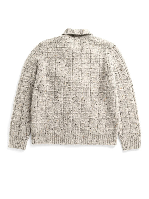 Aldrup donegal square cardigan lt grey mel 