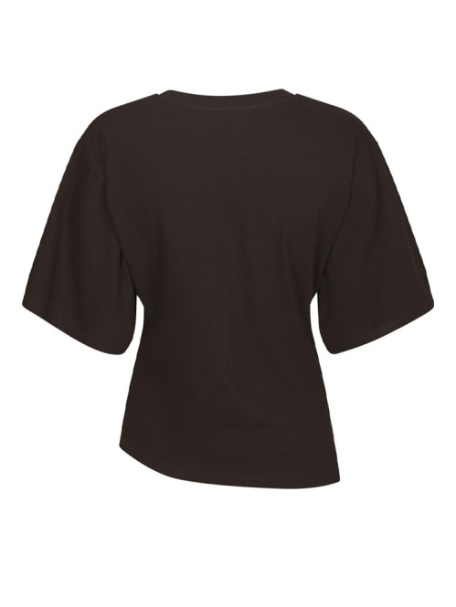 Alira boxy tee dark brown 