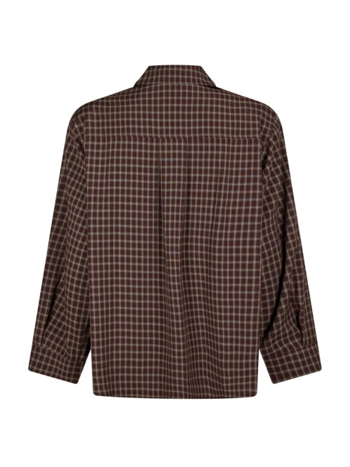 Anella check shirt choco 