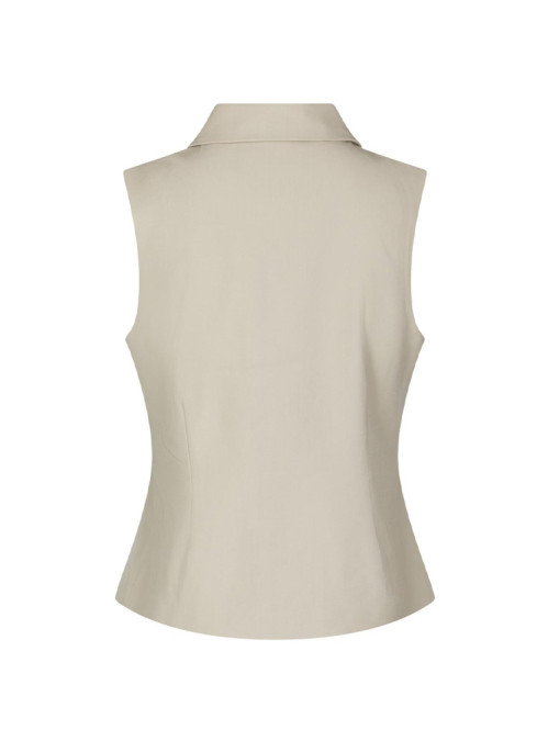 Annabella structure waistcoat creme 