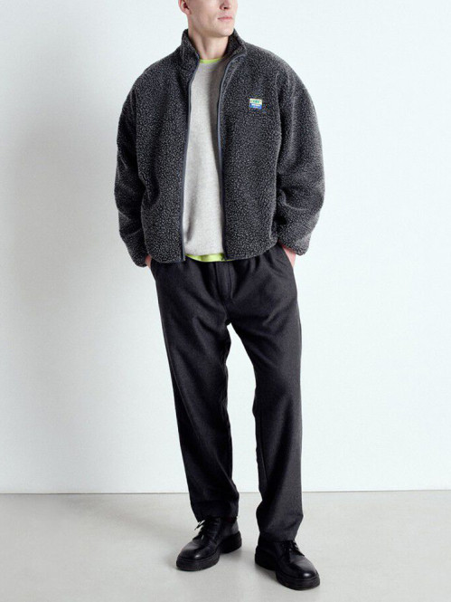 Mhok 16b teddy jacket anthracite chine 