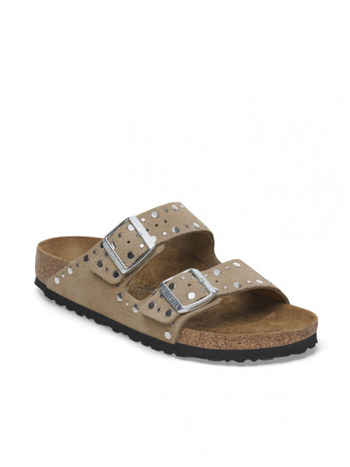 Arizona rivet border sandals taupe 38