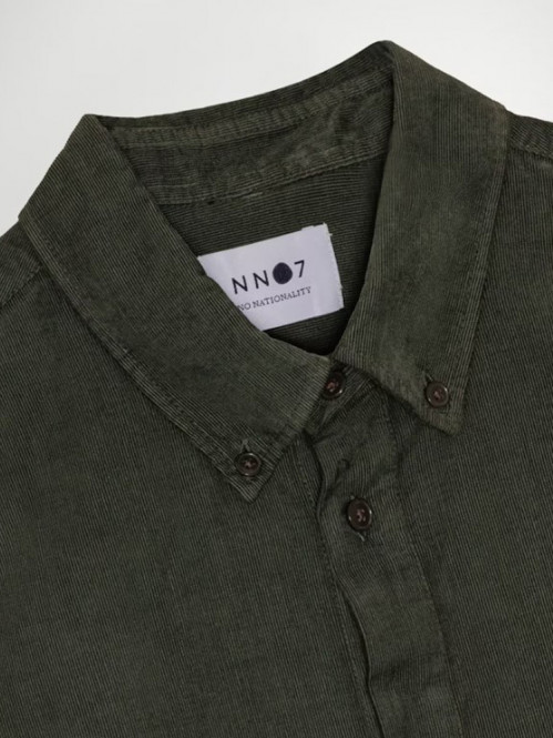 Arne bd feincord shirt dk army 