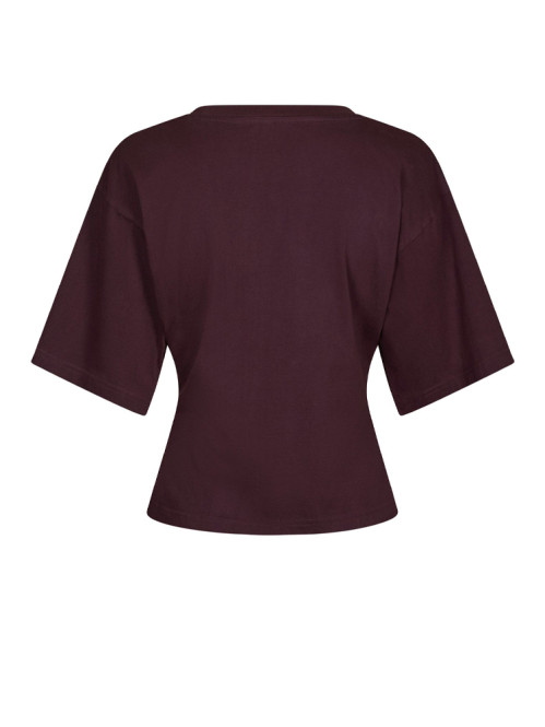 Asha boxy t-shirt bordeaux 