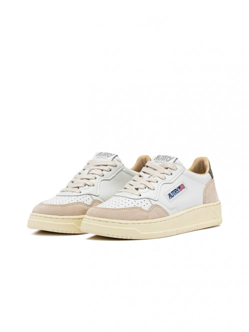 Medalist wmns sneaker suede wht cvrt green 
