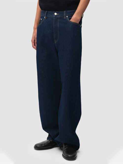 Big A uniform denim pants raw denim 
