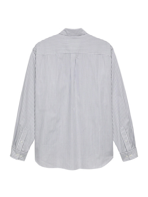 Beach shirt white black stripe 