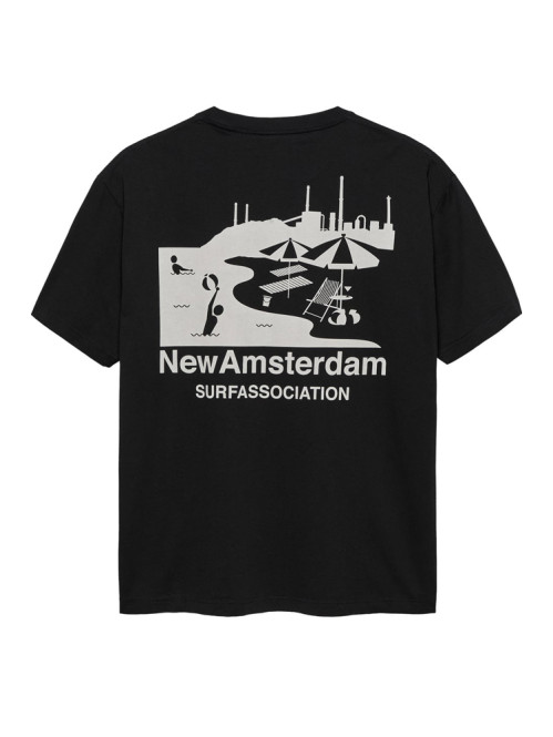 Beach sign tee black 