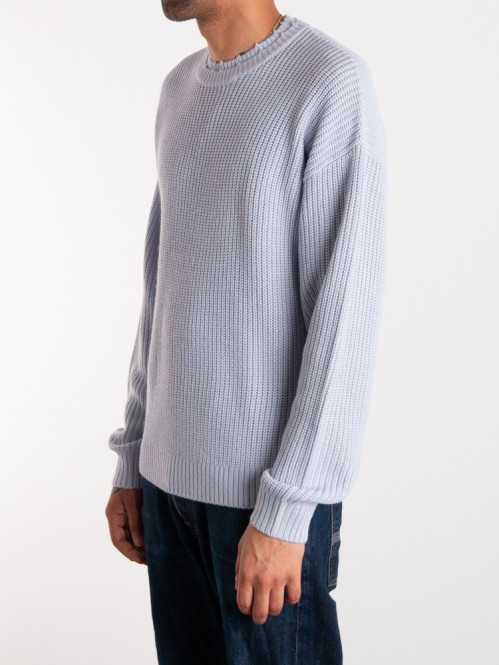 Big logo crewneck knit baby blue 